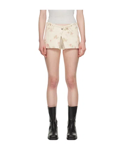 Open Yy Layered Boxer Mini Skirt In Neutral