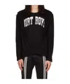 Open Yy Layered Hoodie In Black