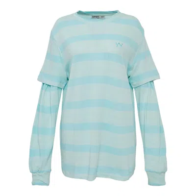Open Yy Layered Stripe T-shirt In Blue