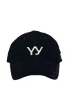 Open Yy Logo-detail Baseball Cap In Black