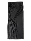 Open Yy Logo-print Side-zip Skirt In Black