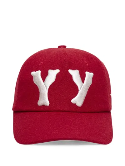 Open Yy Logo-embroidered Baseball Cap In Red