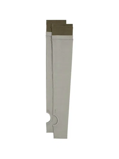 Open Yy Logo-print Stirrup Socks In Gray