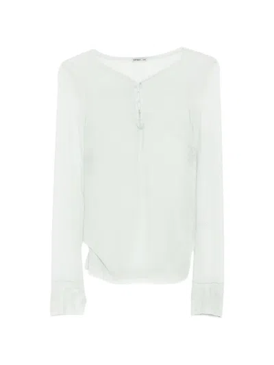 Open Yy Mesh Hooked T-shirt In Gray