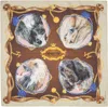 Open Yy Multicolor 'international Pet Club' Scarf In Brown