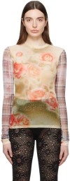 Open Yy Multicolor Printed Long Sleeve T-shirt In Multi