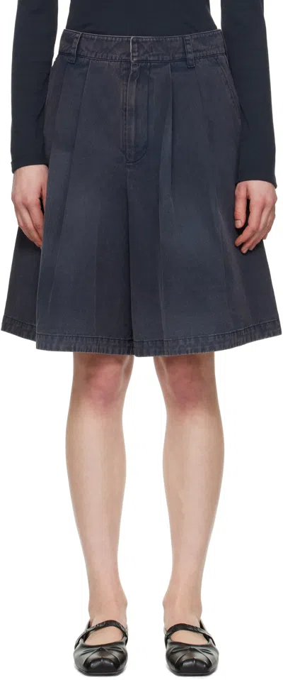 Open Yy Navy Washed Bermuda Shorts