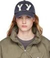 Open Yy Embroidered Baseball Cap In Blue