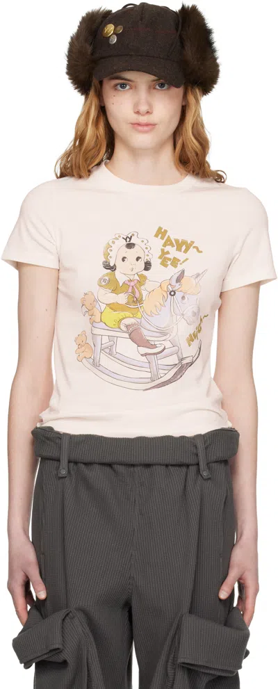 Open Yy Off-white Rocking Baby T-shirt