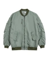 Open Yy Oversized Bomber Jacket In Green