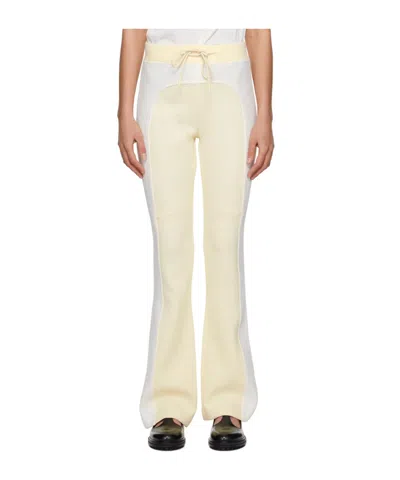 Open Yy Patchwork Casual Pants In Neutral