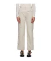Open Yy Patchwork Overalls In White