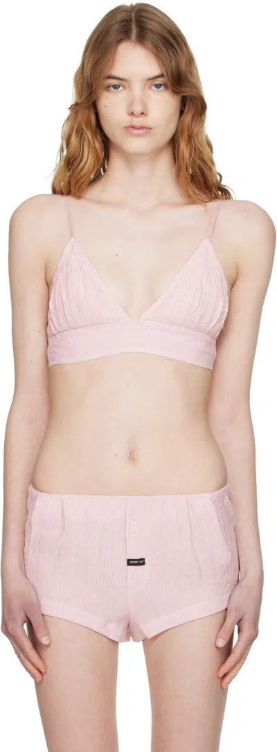 Open Yy Pink Crinkled Bralette