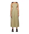 Open Yy Pleated Dress In Brown