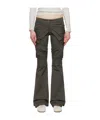 Open Yy Pleated Flared Casual Pants In Gray
