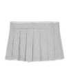 Open Yy Pleated Layered Knit Mini Skirt In Gray