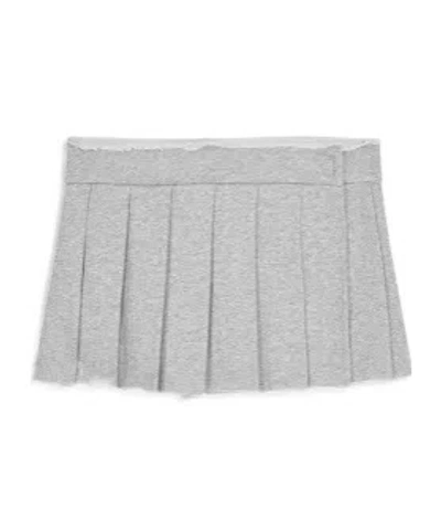 OPEN YY PLEATED LAYERED KNIT MINI SKIRT