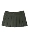 Open Yy Pleated Mini Skirt In Green