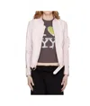 Open Yy Radius Leather Jacket In Pink