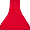 Open Yy Red Button Up Neck Layer Collar In Red
