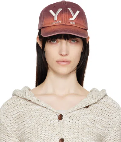 Open Yy Red 'yy' Gradient Ball Cap