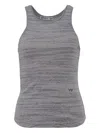 Open Yy Ribbed Racer-back Top In Gray