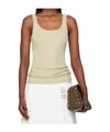 Open Yy Ribbed Vest In Neutral