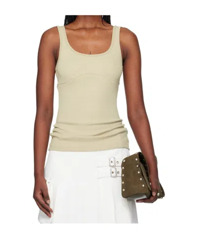 Open Yy Ribbed Vest In Neutral