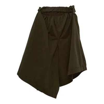 Open Yy Rolled Waist Skort In Green