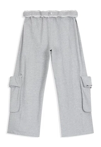 Open Yy Rolled Waist Sweat Cargo Pants