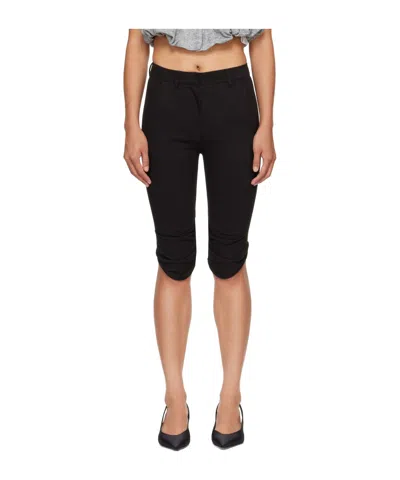 Open Yy Round-cut Shorts In Black