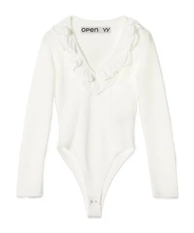 OPEN YY RUFFLED BODYSUIT