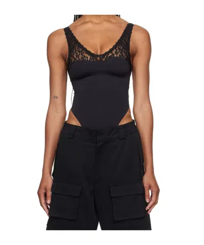 OPEN YY SCALLOPED BODYSUIT
