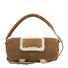 Open Yy Shearling Stud Pillow Handle In Brown