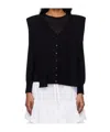 Open Yy Sleeve Layered Cardigan In Black