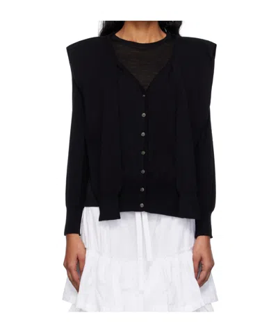 OPEN YY SLEEVE LAYERED CARDIGAN
