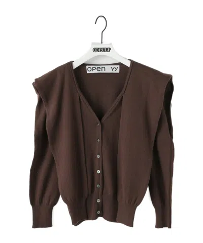 OPEN YY SLEEVE LAYERED CARDIGAN