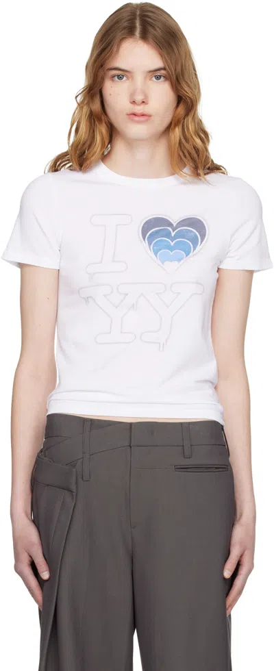 Open Yy Ssense Exclusive Brown 'i Love Yy' Baby T-shirt