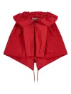 Open Yy Tie-detail Mini Skirt In Red