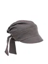 Open Yy Tie-up Linen Hat In Pattern
