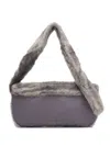Open Yy Trimmed Shoulder Bag In Gray