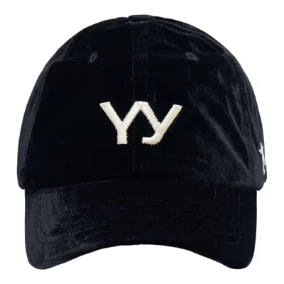 Open Yy Velvet Ball Cap In Black