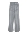 Open Yy Velvet Wide-leg Casual Pants In Gray