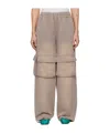 Open Yy Washed Pocket Baggy Sweatpants In Neutral