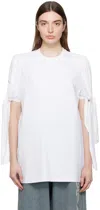 Open Yy Knotted T-shirt In White