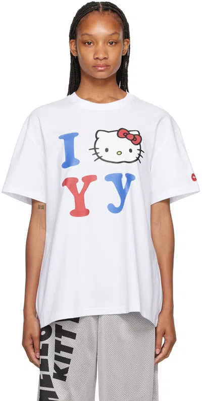 Open Yy White Printed T-shirt