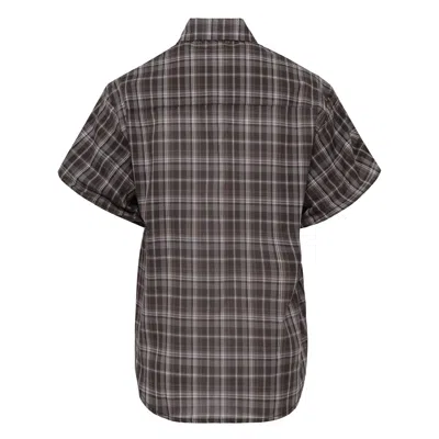 Open Yy Wire-cuff Check Shirt In Animal Print