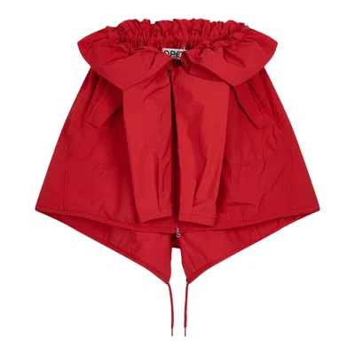 Open Yy Wrap Padded Skirt In Red