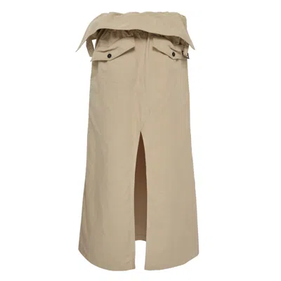 Open Yy Wrap Trench Skirt