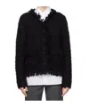 Open Yy Y-neck Cardigan In Black
